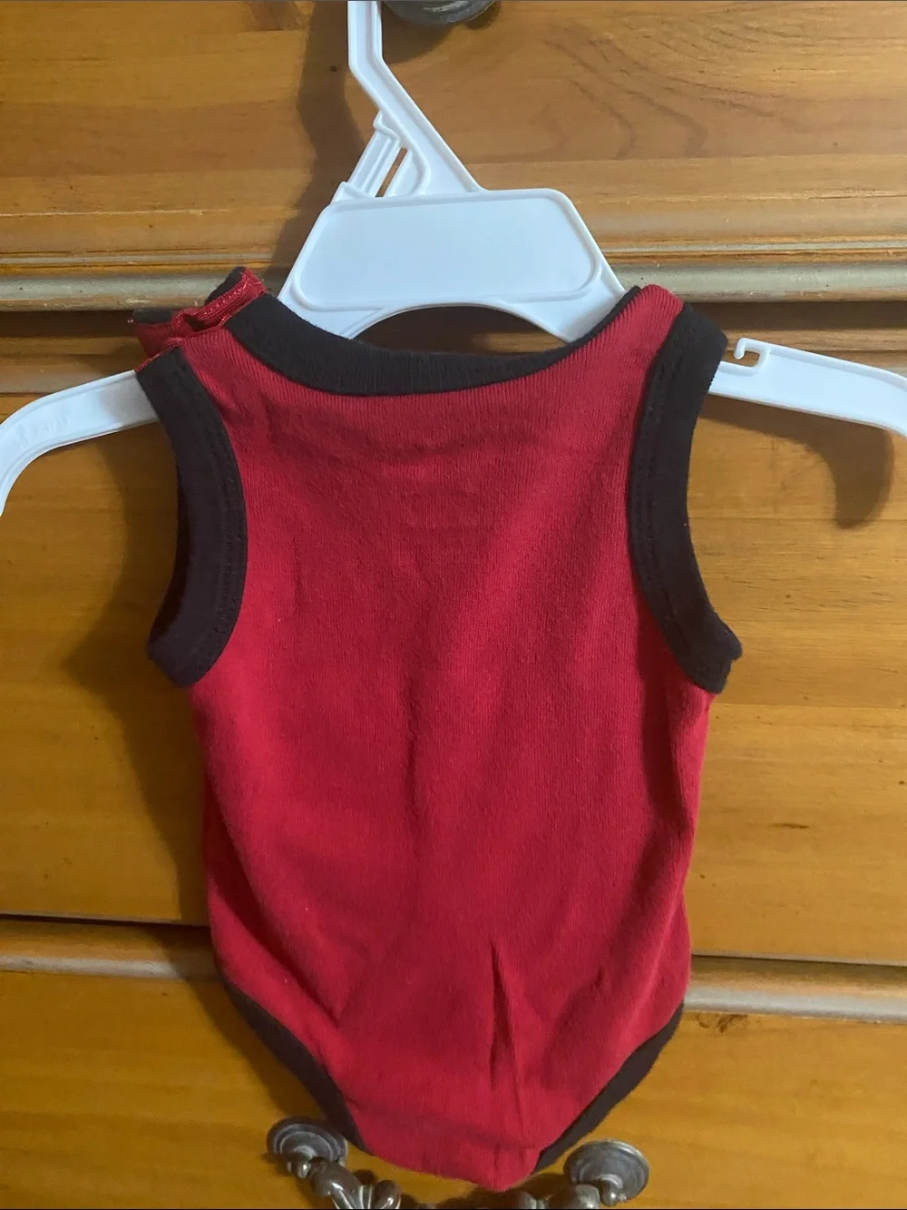 Jordan Red & Black Baby Tank Bodysuit with 23 Print